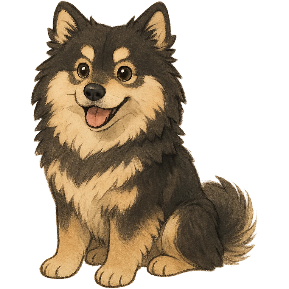 cute finnish lapphund emoji