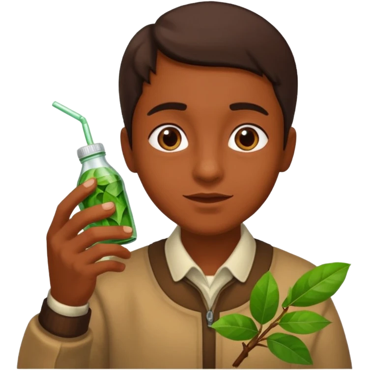 Plateneta tierra tomando coca emoji
