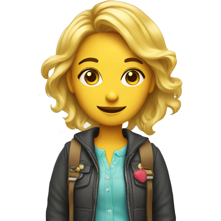 bright creative girl digital designer emoji