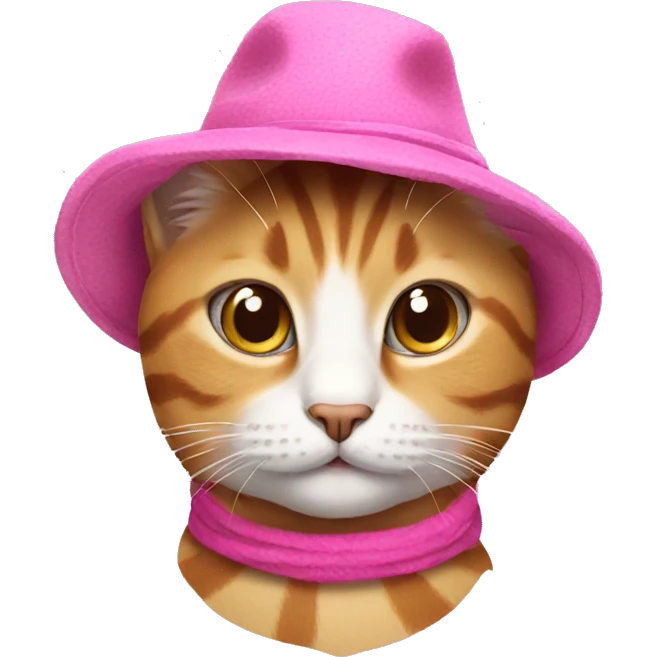 Cat wearing pink hat  emoji