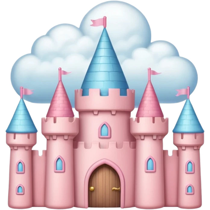 cloud pink castle emoji