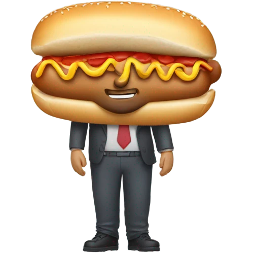 Man on hot dog Bun  emoji