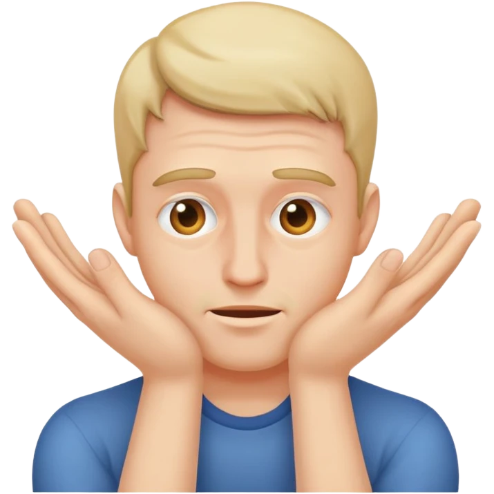 squishing a guys face with hands  emoji