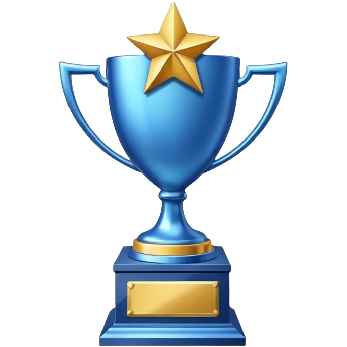 leaderboard trophy- blue emoji
