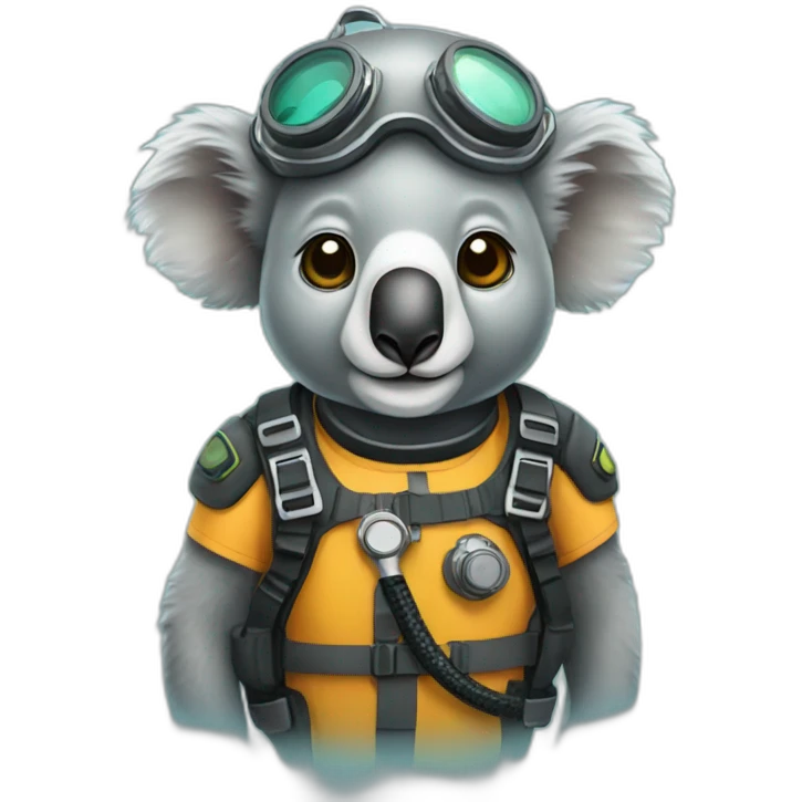 koala deep-sea diver emoji