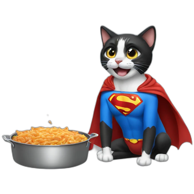 superman frying cat emoji