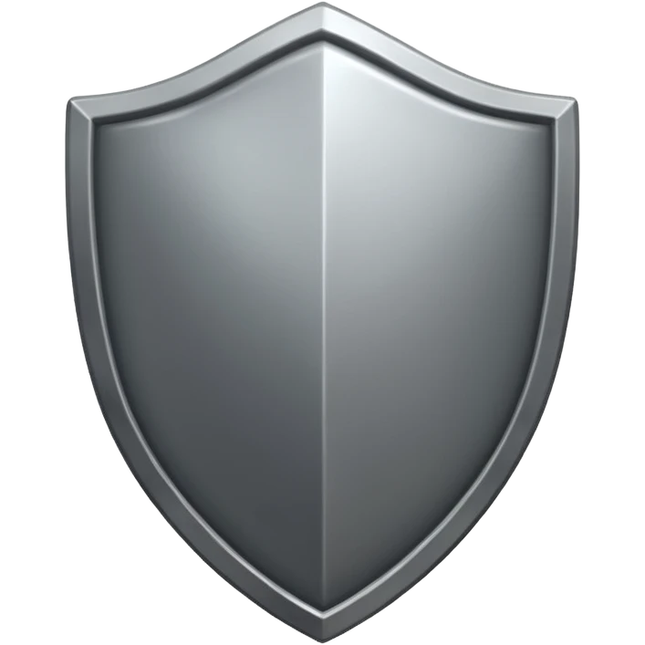 Steel gray shield with bicep flex icon emoji