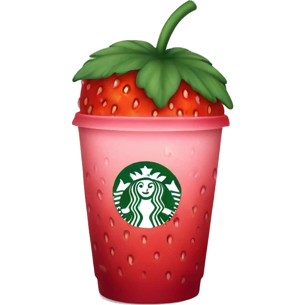 Starbucks strawberry aci emoji