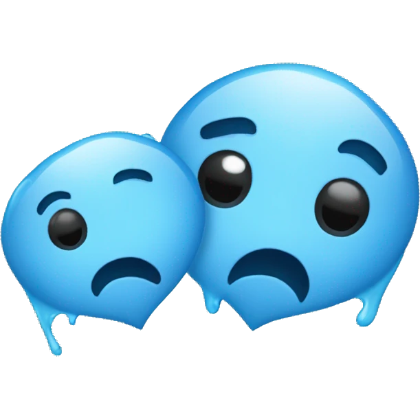 Blu heart broken emoji