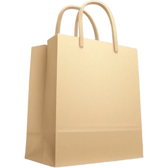 Beige shopping package  emoji