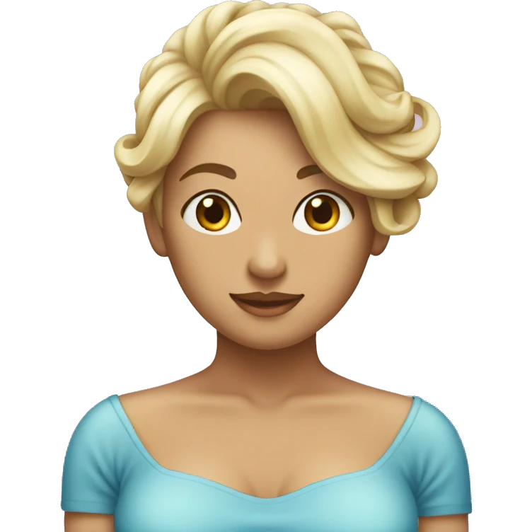 emoji feminino que saiu do banho com toalha na cabeca emoji