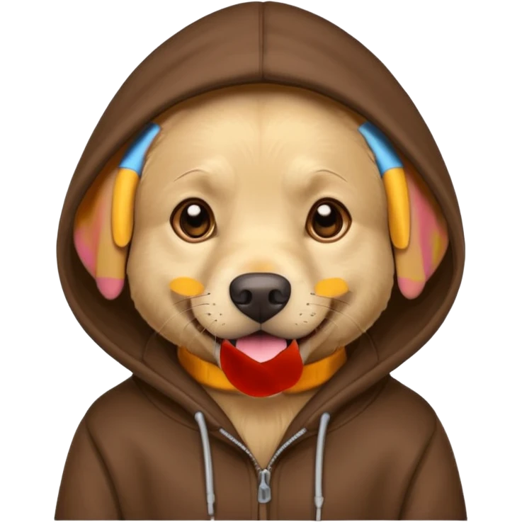 Labrador wearing a hoodie  emoji