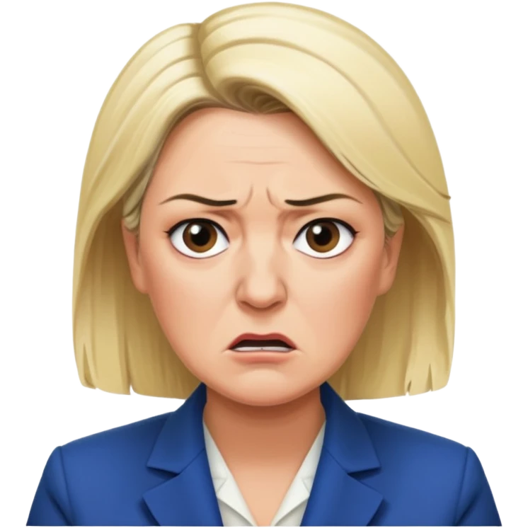 Marine Le Pen très en colère emoji