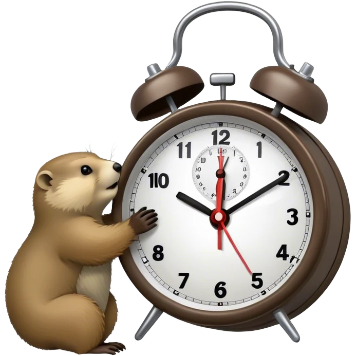 Marmota apagando despertador emoji