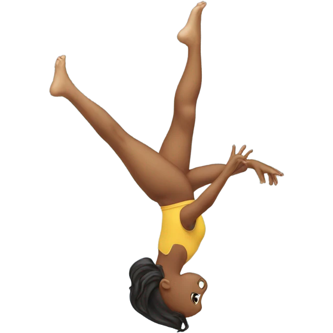 Pretty girl Back flip  emoji