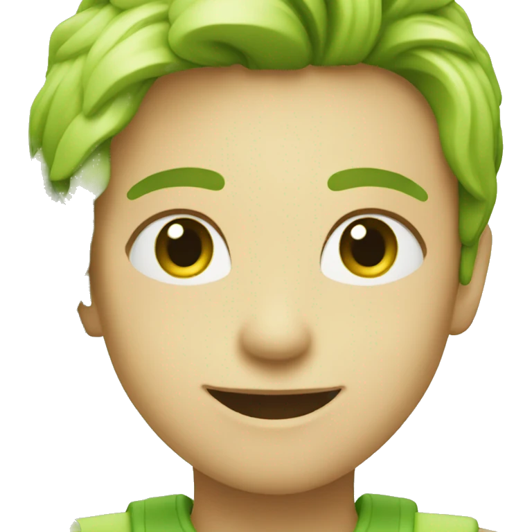 create a green colour smile emoji emoji