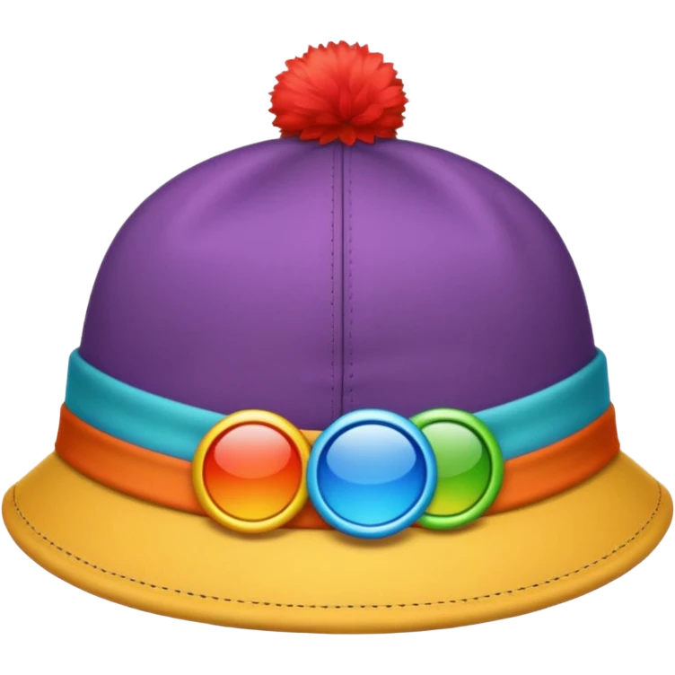 colorful hat emoji