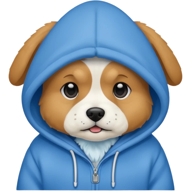 Dog wearing a Hoodie emoji