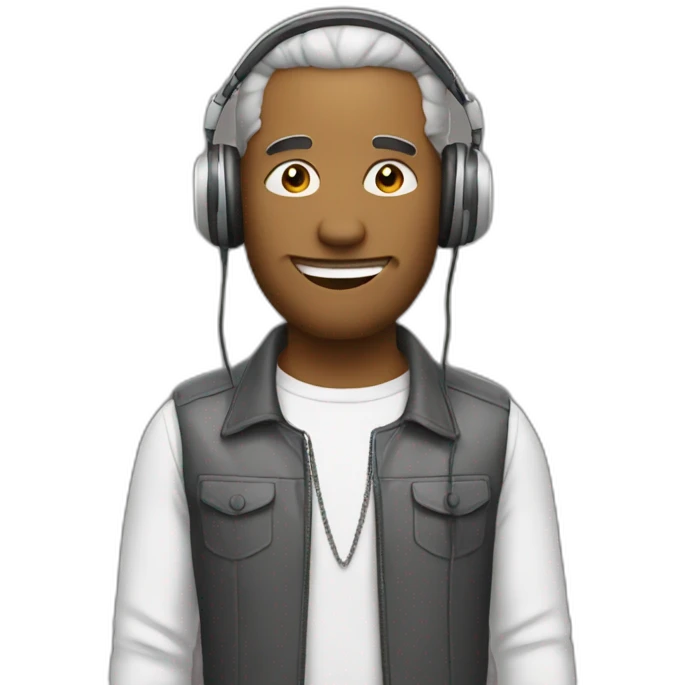 Man with music  emoji