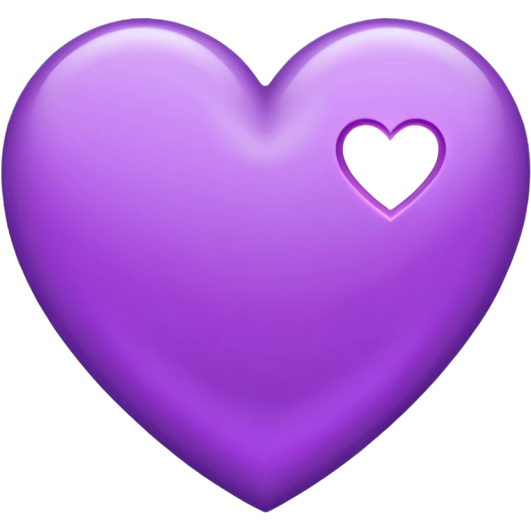 IOS's letter emoji but with a purple heart emoji