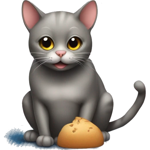 Cat sat on a mat and ate fat rat emoji