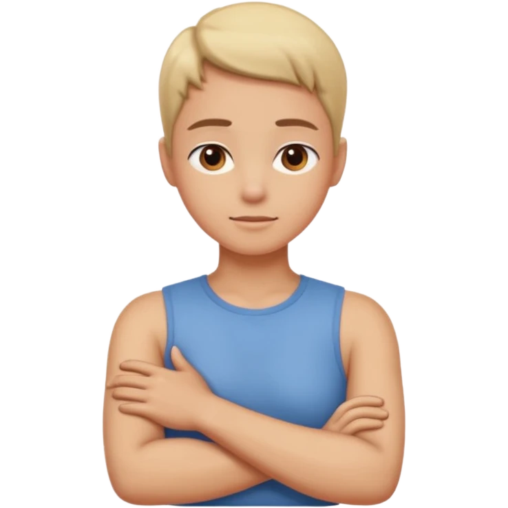 Arms crossed around neck  emoji