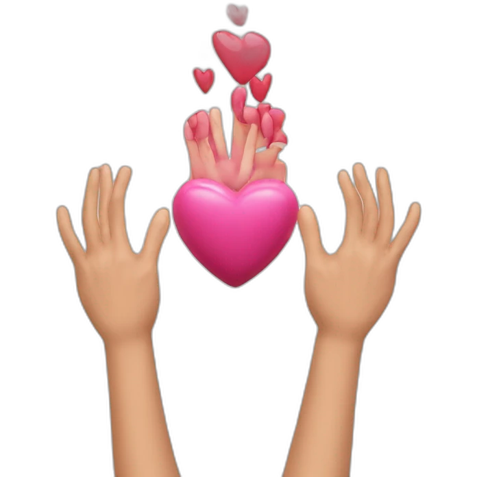 Coeur avec les mains emoji