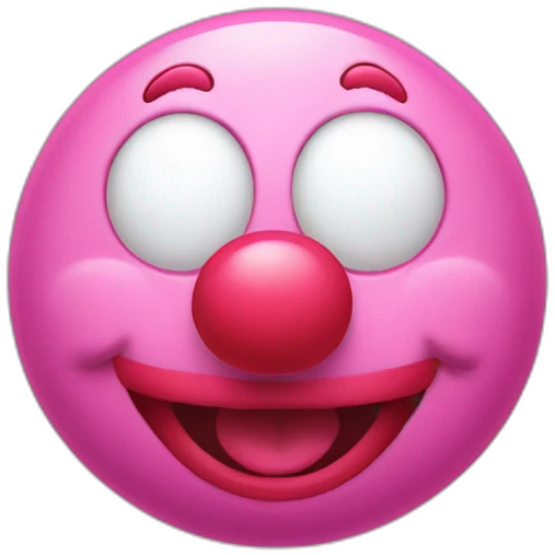 Pink yoshi clown emoji