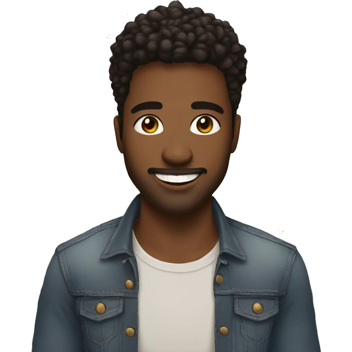 Portrait, American Male, Gay, Feminine 23	Black	Handsome features, soulful brown eyes, infectious smile	Aspiring musician emoji