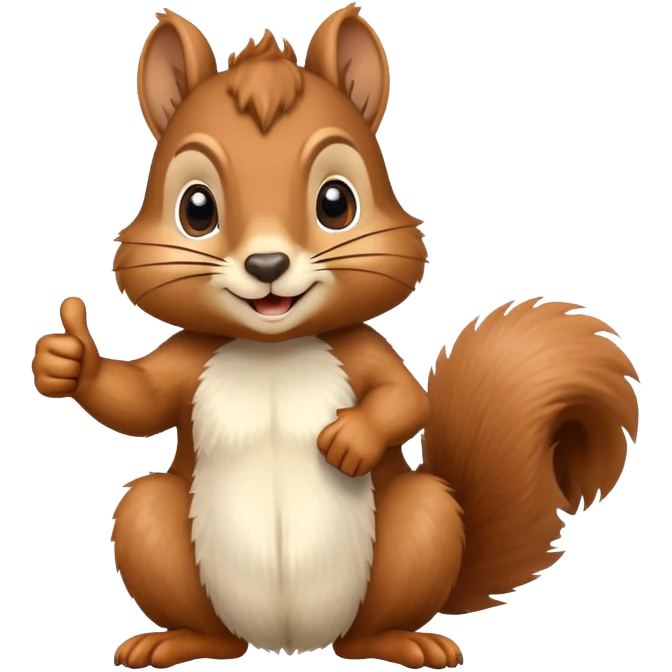 Squirrel thumbs up  emoji