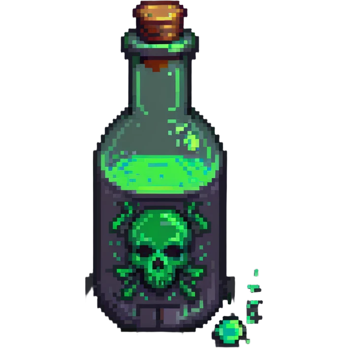 poison potion bottle with green liquid emoji