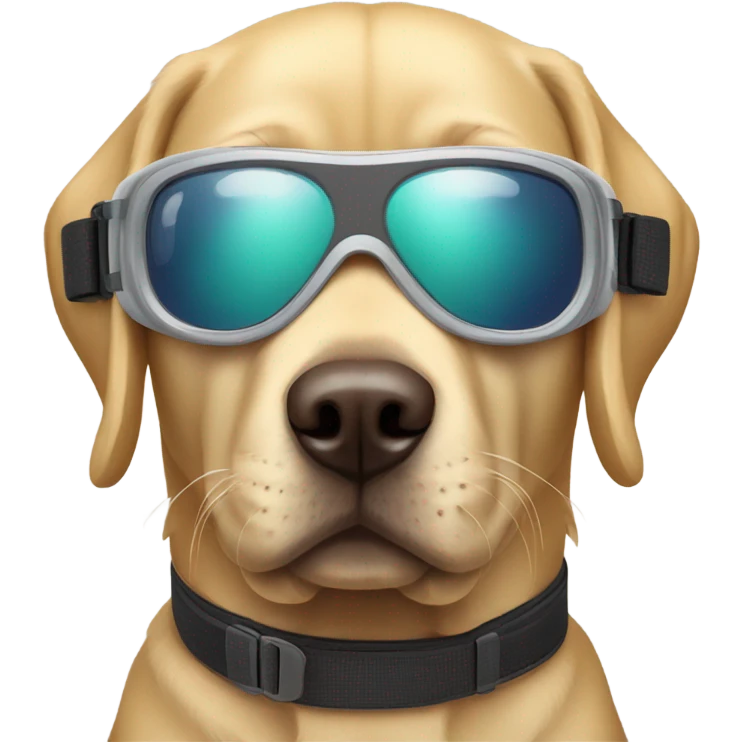 Labrador with ski glasses  emoji