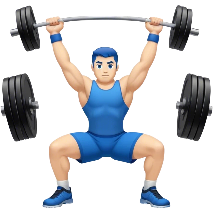 blue shorts close-grip flat-benchpress emoji