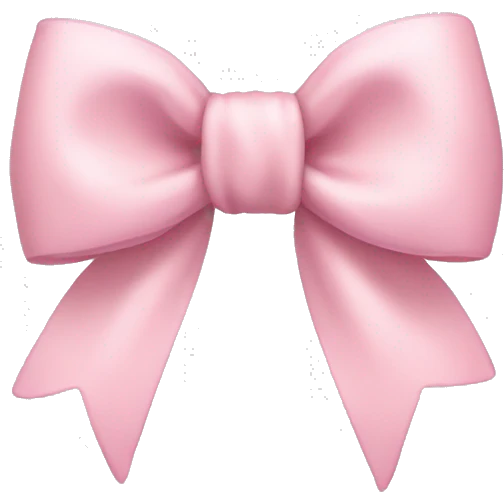 light pink bow emoji