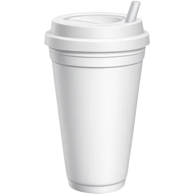 one styrofoam cup stacked inside another styrofoam cup emoji