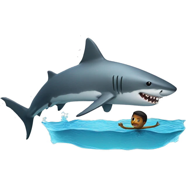 Humans swimming with shark  emoji