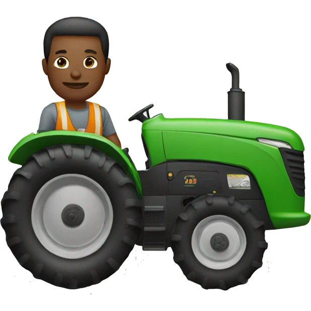 Man with tractor  emoji
