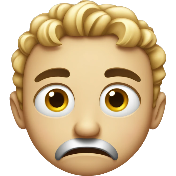 slightly disgusted face with raised eyebrow emoji