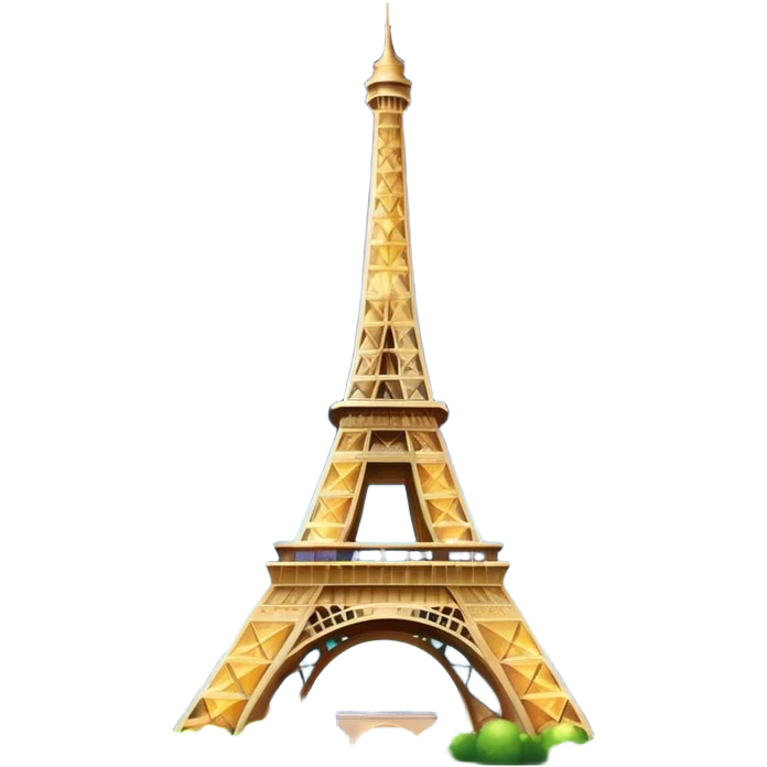 Eiffel Tower with shimmering sparkles, night sky background emoji