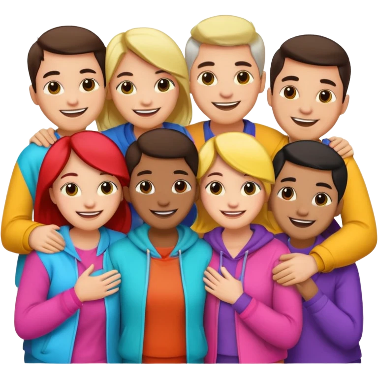 friends meeting each other emoji