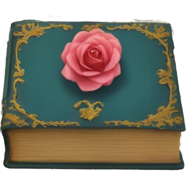 Vintage rococo book emoji
