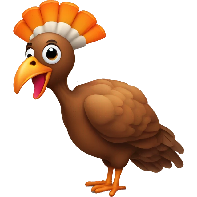 Turkey with orange emoji