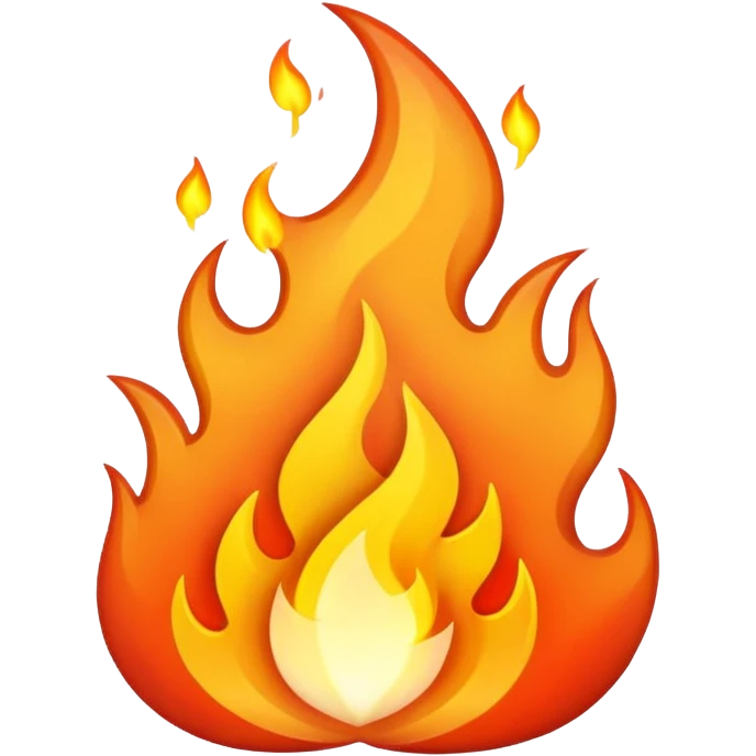 only white color fire emoji