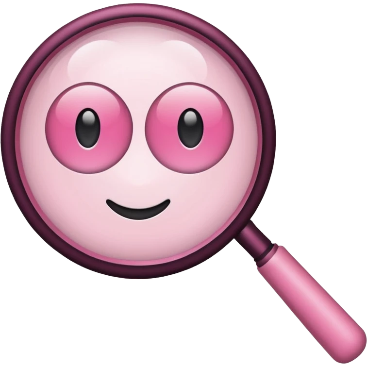 mix light pink dark pink and white girly internet with a magnifying glass emoji
