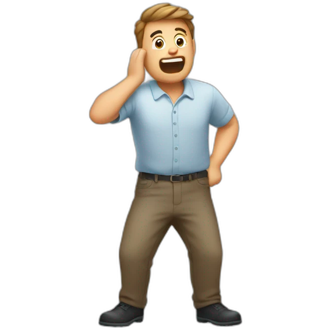 man farting emoji