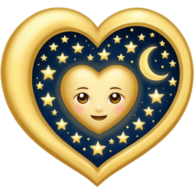 heart with crescent moon emoji
