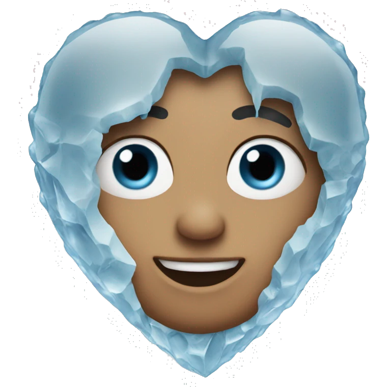 Ice heart emoji