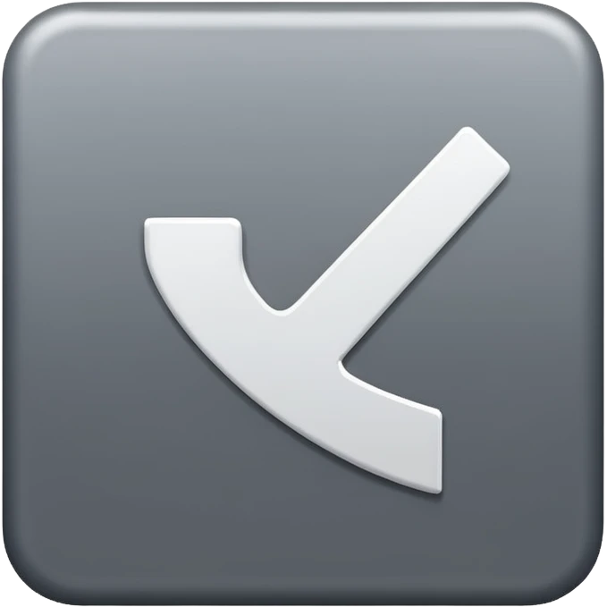 A white check inside a gray square that is tilted to the side a little bit emoji