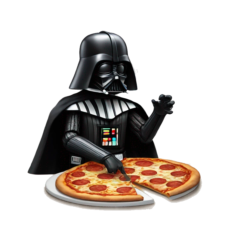 Darth vader che mangia una pizza  emoji