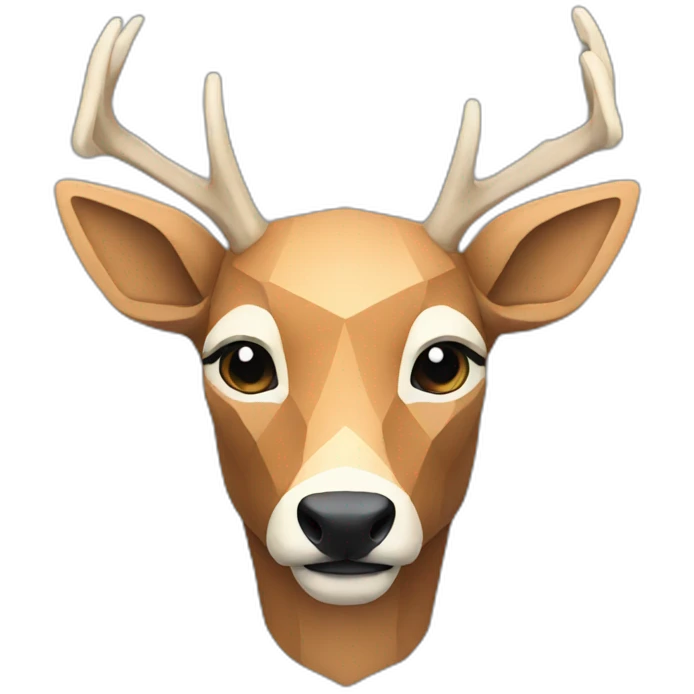 Geometric dear emoji